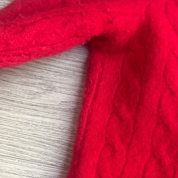 Polo by Ralph Lauren Women's Vibrant Red Cable Sweater - Picture 9 of 12